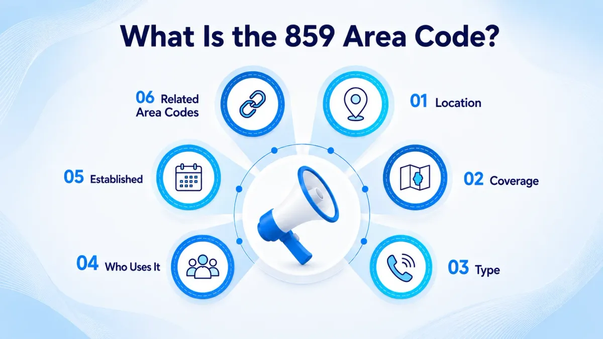 What is the 859 area code — Lexington, Kentucky and the central Bluegrass region