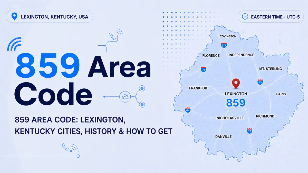 859 Area Code — Lexington, Kentucky including Covington, Richmond and Georgetown