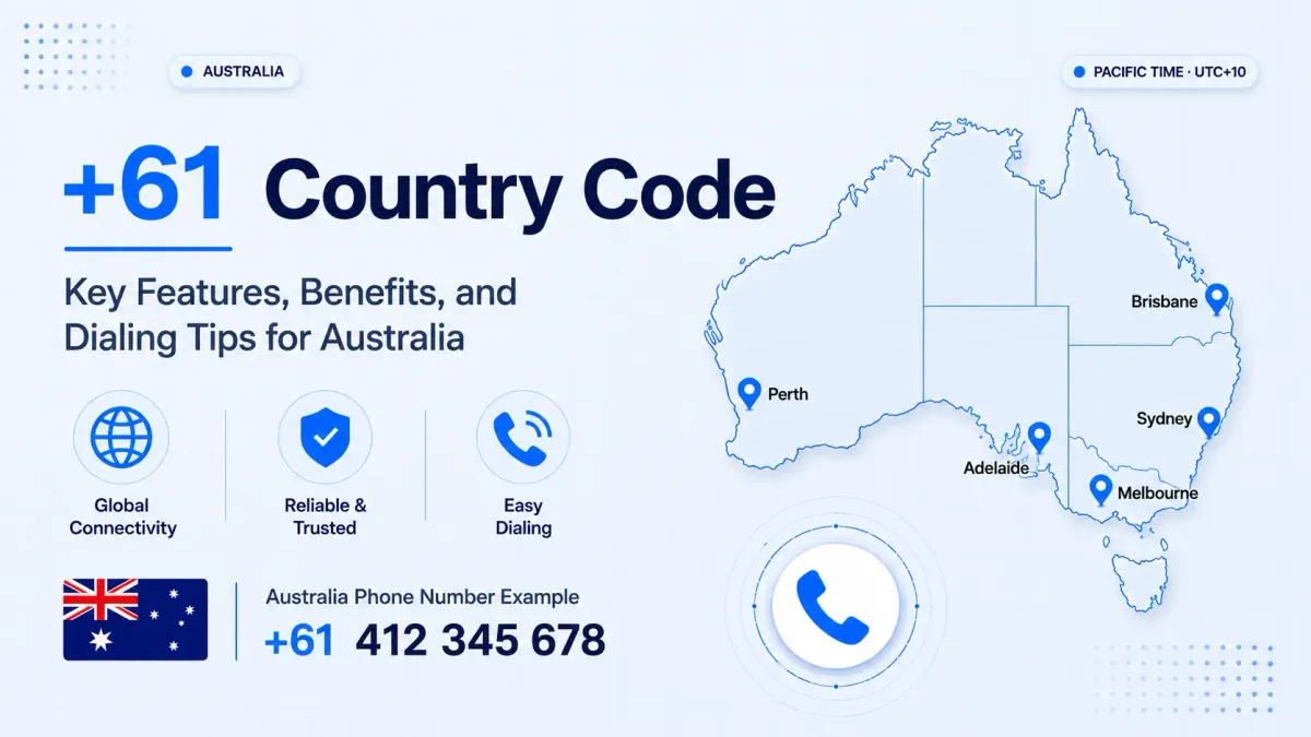 +61 country code Australia — international dialing guide for Sydney, Melbourne, and Brisbane