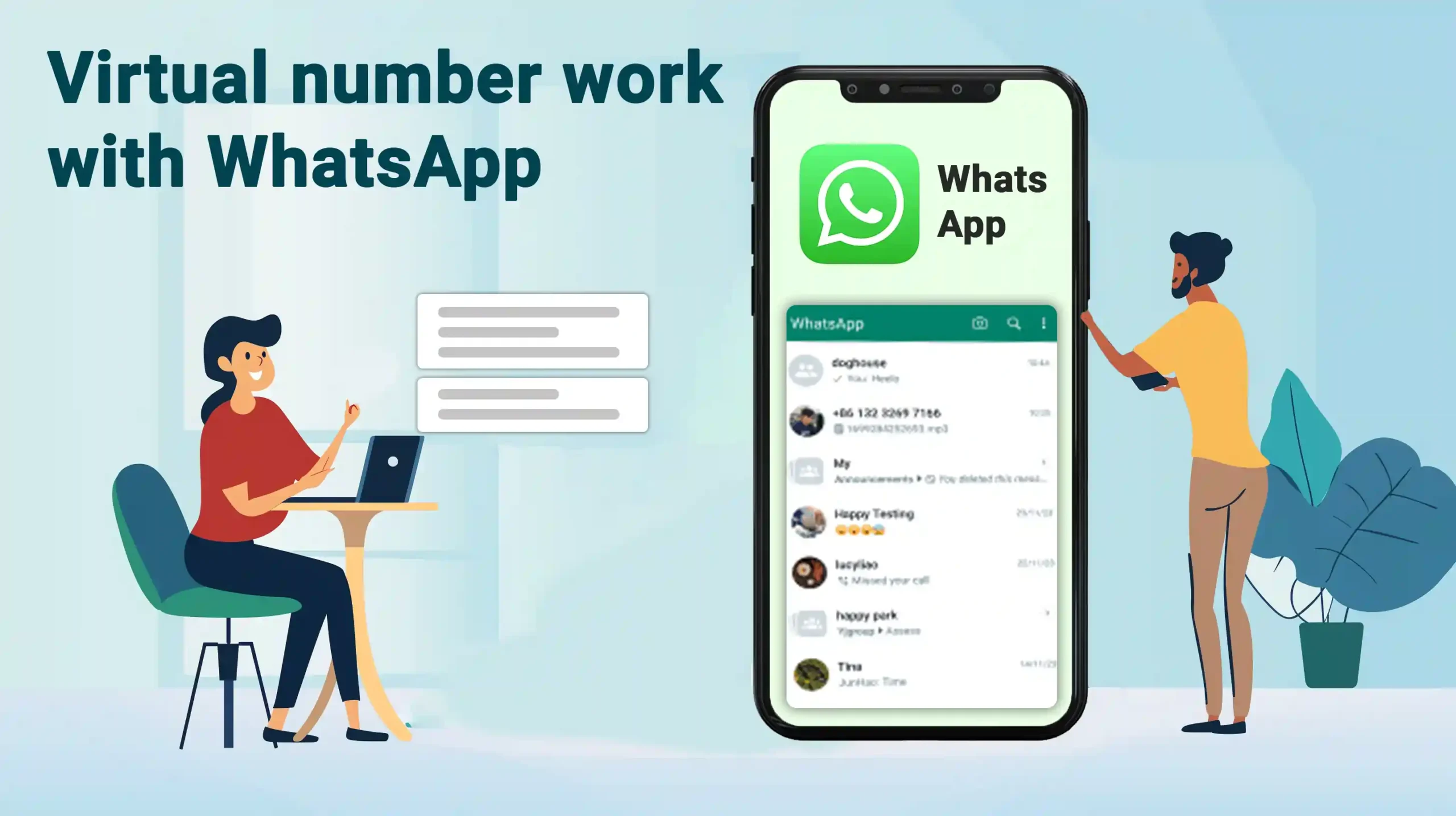 How does a virtual number work with WhatsApp?