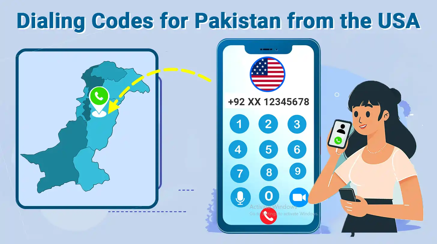 dialing codes for pakistan from the usa