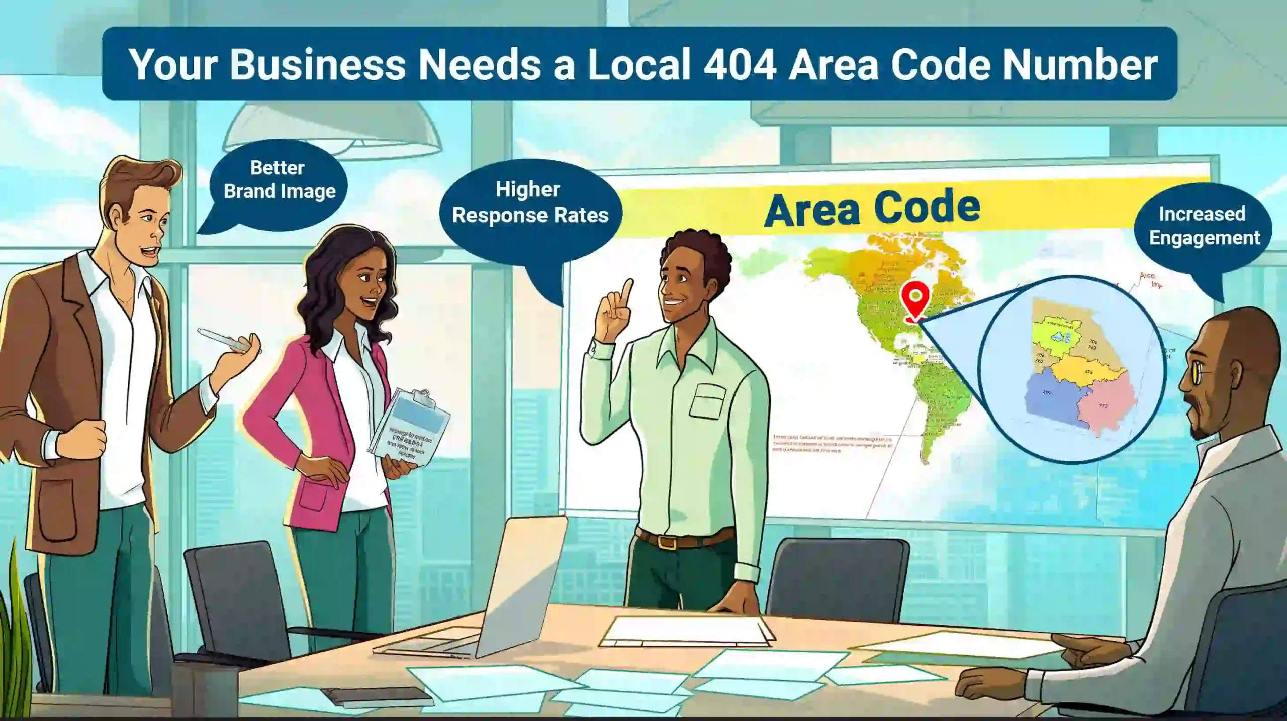 Business Needs a Local 404 Area Code Number
