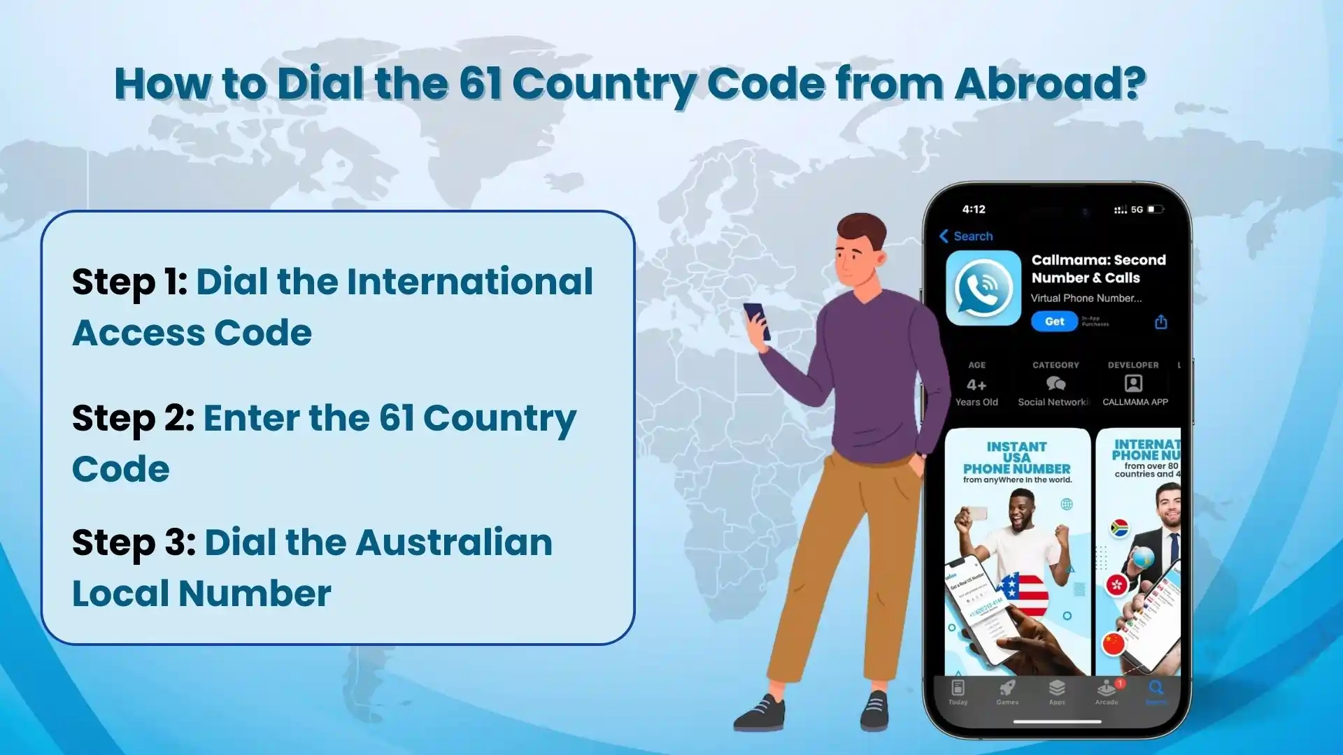 How to Dial the 61 Country Code from Abroad?