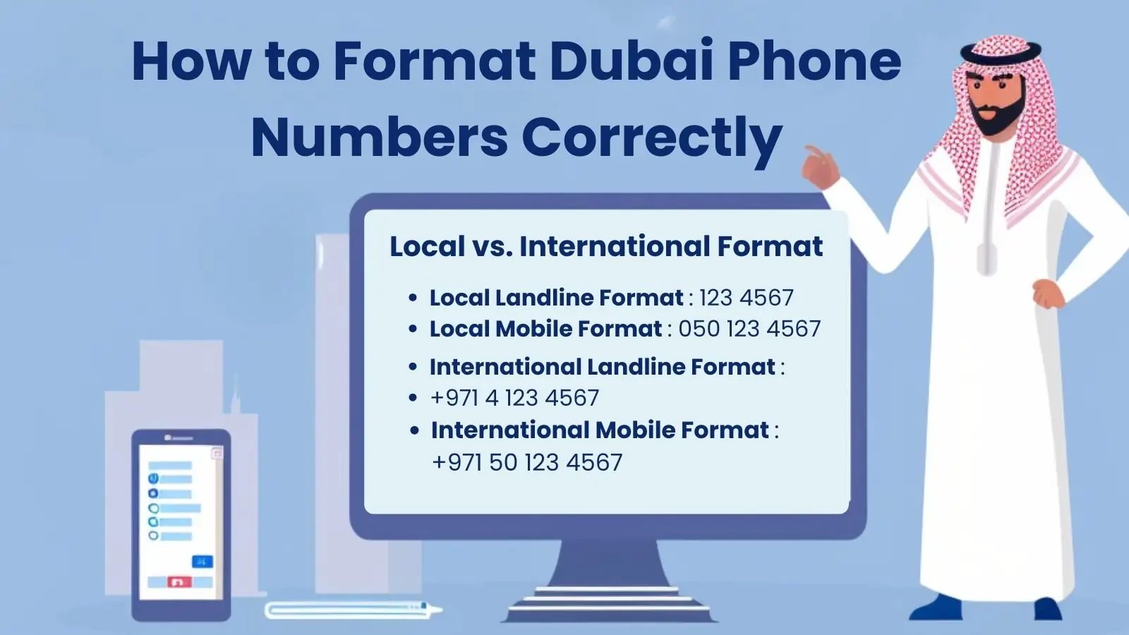 How to Format Dubai Phone Numbers Correctly