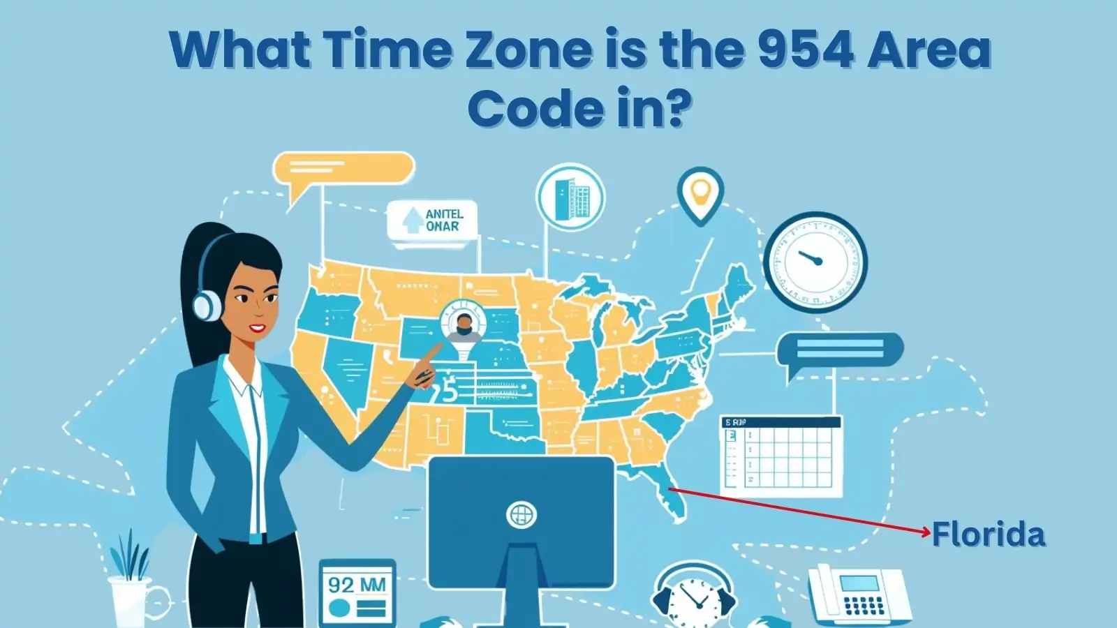 What Time Zone is the 954 Area Code in