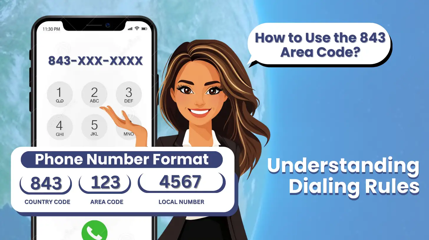 Dialling a Number with the 843 Area Code