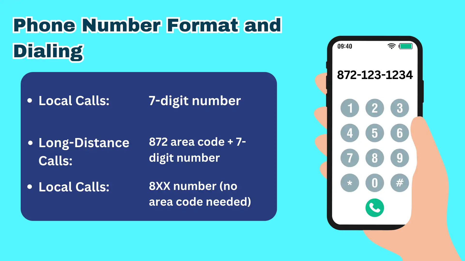 How to Dial Numbers with the 872 Area Code